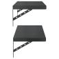 Preview: Wandregale 2 Stk. 75x30 cm Schwarz Edelstahl