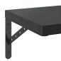 Preview: Wandregale 2 Stk. 75x30 cm Schwarz Edelstahl