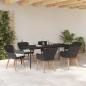 Preview: 7-teilige Garten Essgruppe Schwarz Poly-Rattan