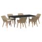 Preview: 7-teiliges Garten Essset Beige Poly Rattan