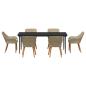Preview: 7-teiliges Garten Essset Beige Poly Rattan