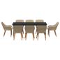 Preview: 9-teiliges Garten Esszimmer Set Beige Poly Rattan