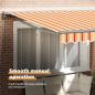 Preview: Manuelle ausziehbare Markise Gelb und Orange 300x250 cm