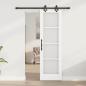 Preview: Schiebetür mit Hardware-Set Weiße 61x198.5 cm Aus massivem Kiefernholz