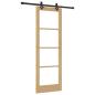 Preview: Schiebetür mit Hardware-Set 73.5x211 cm Massivholz Kiefer