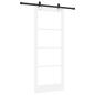 Preview: Schiebetür mit Hardware Set Weiß 83x202 cm Massivholz Kiefer