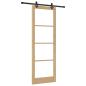Preview: Schiebetür mit Hardware-Set 83x232 cm aus solidem Kiefernholz