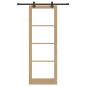 Preview: Schiebetür mit Hardware-Set 83x232 cm aus solidem Kiefernholz