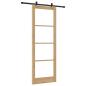 Preview: Schiebetür mit Hardware-Set 83x232 cm aus solidem Kiefernholz