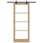 Preview: Schiebetür mit Beschlagset 86x211 cm Massivholz Kiefer