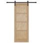 Preview: Schiebetür mit Hardware-Set 73,5x198,5 cm Massivholz Kiefer