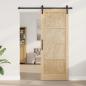 Preview: Schiebetür mit Hardware-Set 83x211 cm Massivholz Kiefer