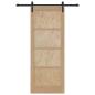 Preview: Schiebetür mit Hardware-Set 83x211 cm Massivholz Kiefer