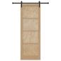 Preview: Schiebetür mit Beschlagset 83x232 cm aus massivem Kiefer