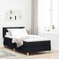 Preview: ARDEBO.de - Boxspringbett mit Matratze Schwarz 90x190 cm Stoff