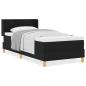 Preview: Boxspringbett mit Matratze Schwarz 90x190 cm Stoff