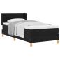 Preview: Boxspringbett mit Matratze Schwarz 90x190 cm Stoff