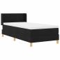 Preview: Boxspringbett mit Matratze Schwarz 90x200 cm Stoff