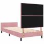 Preview: Bettgestell Rosa 90x190 cm Samt