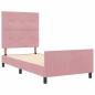 Preview: Bettgestell Rosa Samt 90x190 cm