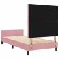 Preview: Bettgestell Rosa 90x190 cm Samt