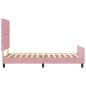 Preview: Bettgestell Rosa 90x200 cm Samt