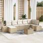 Preview: ARDEBO.de - 8-teiliges Garten-Sofa-Set mit Kissen Braunes Poly-Rattan