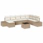 Preview: 9-teiliges Garten Sofa Set mit Kissen Brown Poly Rattan