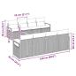 Preview: 9-teiliges Garten Sofa Set mit Kissen Beige Poly Rattan Akazie