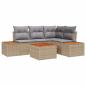 Preview: Gartensofa-set 4 stk. 4-Sitzanzahl Beige und Hellgrau