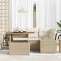 Preview: 5-teiliges Garten Sofa Set mit Kissen Beige Poly Rattan