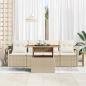 Preview: 5-teiliges Garten Sofa Set mit Kissen Beige Poly Rattan