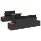 Preview: Garten-Sofa-Set 6 stk. Schwarz Poly Rattan