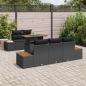 Preview: Garten-Sofa-Set 6 stk. Schwarz Poly Rattan