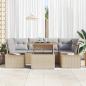 Preview: Garten-Sofa-Set 7 stk. Beige Poly Rattan