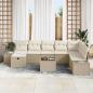 Preview: 9-tlg. Garten-Sofagarnitur mit Kissen Beige Poly Rattan