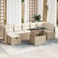 Preview: ARDEBO.de - 8-Teiliges Garten Sofa Set mit Kissen Beige Poly Rattan