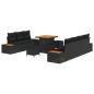 Preview: Gartensofa-set 10 stk. 9-Sitzanzahl Schwarz