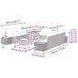 Preview: Gartensofa-set mit Kissen 10 pcs Schwarz und Creme