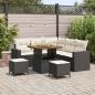Preview: ARDEBO.de - Gartensofa-set 9 Stk. 6-Sitzanzahl Schwarz und Creme