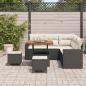 Preview: Gartensofa-set 9 Stk. 6-Sitzanzahl Schwarz und Creme