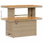 Preview: 10-teilige Garten Sofagarnitur mit Kissen Beige Poly Rattan Akazie