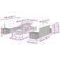 Preview: 9-tlg. Garten-Sofagarnitur mit Kissen Beige Poly Rattan Akazie