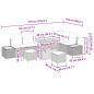 Preview: Gartensofa-set mit Kissen mit Speicher 9 pcs Beige Poly Rattan