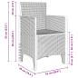 Preview: Garten Essgruppe 15 pcs Weiß Polt Rattan
