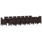Preview: ARDEBO.de - 17-teiliges Garten Essset Brauner Poly-Rattan