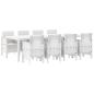 Preview: 9-tlg. Garten-Essgruppe Hellgrau Poly Rattan