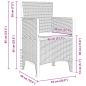 Preview: 13-teiliges Garten-Dining-Set mit Kissen Weiß Poly-Rattan