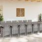 Preview: 15-teiliges Garten Essset mit Kissen Hellgrau Poly Rattan