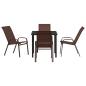 Preview: Garten Essgruppe 5 pcs Braun und Schwarz